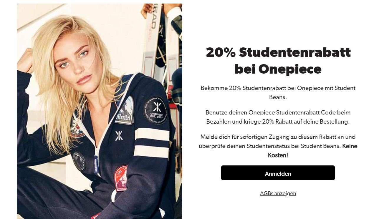 20% Studentenrabatt bei Onepiece